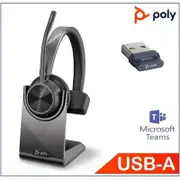 Poly Voyager 4310 Mono Teams & UC with Charge Stand, 77Y93AA, USB-A Bluetooth Dungle, Noise canceling boom, Acoustice Fence