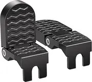 TOBWOLF 1 Pair 10 MM / 15 MM U Slot Bicycle Rear Pedals Folding Foldable Non-Slip Rear Seat Footrest Pedals Cycling Accessories for Mountain Bike Electric Bicycle Foot Pegs