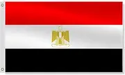 3×5 FT Egypt Flag,Large Egyptian National Decor,Double Side Digital Printed 75D Polyester Banner With Canvas Header Brass Grommet