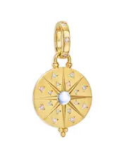 Temple St. Clair 18K Yellow Gold Celestial Blue Moonstone & Diamond Sole Mandala Small Charm Pendant