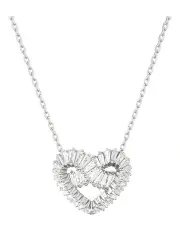 [Swarovski] Matrix Pendant Mixed Cuts Heart Rhodium Plated in White