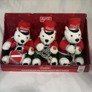 VTG Coca Cola Christmas Polar Bear Marching Band NEW Interactive RARE
