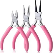 Mini Jewelry Pliers Set 3 Pcs Jewelry Making Tools Pliers Kit Includes Long Nose