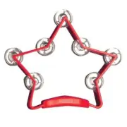 Mano Percussion TMP50R 14 Jingle Star Tambourine Red
