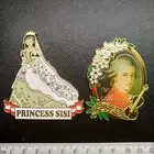 AUSTRIAMETAL FRIDGE MAGNET✅LOT29 SET OF 2✅PRINCESS SISI W.A.MOZART RISCH-LAU