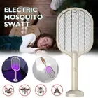 2 in 1 Mosquito Swatter Electric Fly Insect Killer Bug Zapper Racket Lamp USB UK
