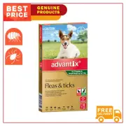 ADVANTIX 6 Pipettes for Dogs Up to 4 Kg GREEN Pack Flea Tick Control