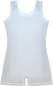 [GAIGEO] Girls Gymnastics Leotards Toddler Elegant Blue Light Gray Gradient Unitard Leotard Ballet Outfit with Shorts 2t