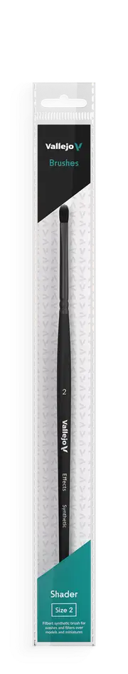 Vallejo Hobby Brushes: Shader Filbert Flat Synthetic Brush No. 2