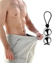 New Metal Ball Cock Ring OverHeavy(0.8lb) Weight Hanger Stretcher Erection Enlarger Extender Weight Stretcher Sex Toys for Men (2 Ball 12 oz 36mm)