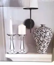 Illuminology by Waterford Panel Cut Crystal Candle Holder 2 Candlesticks - Pair