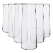 6x LAV White Lid 1.2L Vera Glass Carafes Clear Water Wine Decanter Bottle Set