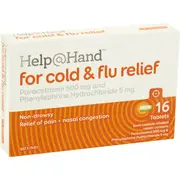 Help@Hand For Cold & Flu Relief Tablets 16 pack
