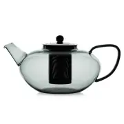 Dark Green Glass Teapot with Stainless Steel Infuser&Lid,Stovetop Safe 1600ml...