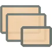 3 Pack Reusable Baking Mat, Non-Stick, Food Safe Silicone Mats for Baking, Oven Baking Sheet for Making Cookies, Macaroons, Bread