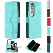 For Samsung Galaxy Z Fold3/Fold4 Leather Card Slots Shockproof Slim Phone Case