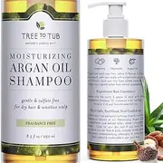 (Pure Unscented) - Organic Shampoo - Soft, Shiny Hair with pH Balanced All Natural Shampoo for Dandruff, Dry, Itchy Scalp, Psoriasis, Eczema, Sensitive Skin, from Soapberry/Soap Nuts - Fragrance Free 330ml - Tree to Tub