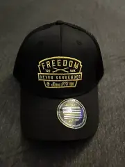 Howitzer Freedom Never Surrender Black SnapBack Cap Hat Mesh Osfm Army
