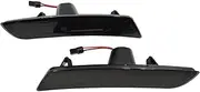 TDTAPN 2x Amber LED Side Marker Lights Compatible for ATS CTS 15-19 Camaro 16-Up Smoked Front Bumper Fender Signal Lamps OEM Replacement