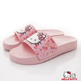 Hello Kitty><台灣製凱蒂貓可愛休閒拖鞋821472粉/水/黑(中小童款)15-22cm(零碼)