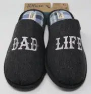 Dluxe by Dearfoams Slippers Men's 13-14 Mules Multi Comfort Slip On Dad Life NWT