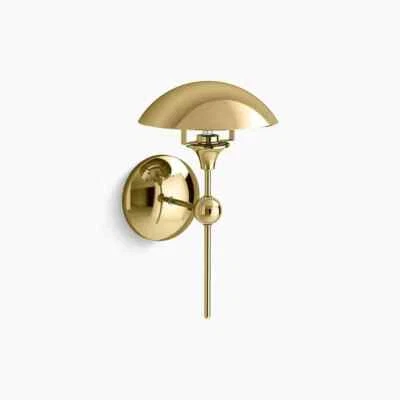 Vorleigh 1-Light Polished Brass Wall Sconce