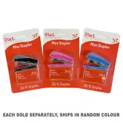 Stat Mini Stapler with Staples No. 26/6 Easy to Load Sturdy Compacts Size