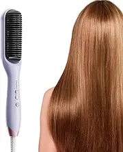Ceramic Straightening Brush, 30s Fast Heating Straightening Hair Comb, 30s Fast Heating Ceramic Combs Anti Scald Hair Brush, Ion Hair Straightening Brush for Thick Curly Hair KOT-au