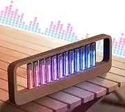 Music Spectrums Display Rhythm Light, LED Pickup Ambient Lamp with 12 Digital Tubes, 7 Dynamic Preset Modes, Pickup Rhythm Light, Audio Spectrums Analyzer Display for Studio Gaming Room