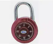 Dial Combination Lock Bell Security School Locker Gym Sports Travel Red