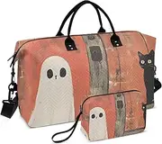 [ZRYSMY] Duffel Bag for Traveling, Cat Rustic Board Travel Bag Gym Bag, with Multiple Interior Pockets Shoulder Weekender Bag for Women Men with Toiletry Bag 20.5L x 1.9W x 13.8H, Multi-Colored, one