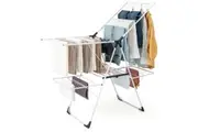Giantex 2-Level Clothes Drying Rack Folding Clothes Airer Height Adjustable Laundry Drying Stand w/Drying Rails & Sock Clips