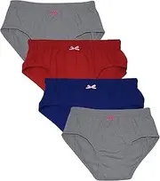 [DChica] Cotton Panties for Girls, Comfortable Soft Mid-Waist Hipster Panty with Stretchable Inner Elastic, Teenagers Full Coverage Briefs/Underwear-4 Pcs- We Will Send The Product as per Availability,