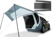 Poles Included SUV Tailgate Tent with Three Sides Awning Shade & Transmittanc...