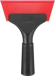 HARFINGTON Squeegee 5 Inch Length Auto Water Blade Shower Squeegee with Non-Slip Handle for Car Windshield Window Cleaner Glass Door, Red