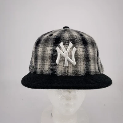 New York Yankees World Series Plaid New Era Hat Cap Fitted 7 1/2 MLB Baseball