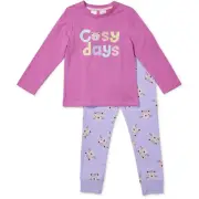 Brilliant Basics Kids Long Sleeve Knit Pyjama Set - Strawberry