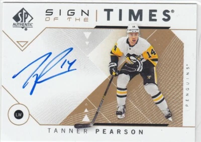 18/19 UD SP AUTHENTIC SIGN OF THE TIMES TANNER PEARSON AUTO