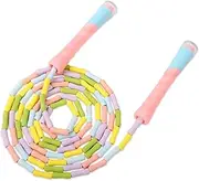Viiotu Skipping Rope Kids, Adjustable Length Tangle-Free Segmented Soft Beaded Jump Rope, Jump Rope for Kids Outdoor Fitness, Gymnastics, Training, Exercise and Weight Loss