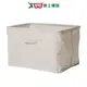 森 棉麻深型收納盒S3058L-6-大(25x39x28cm)【愛買】