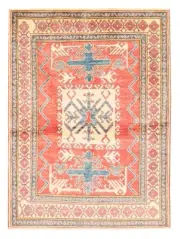 Vintage Hand-Knotted Area Rug 3'6" x 4'10" Traditional Wool Carpet
