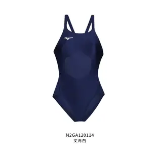 MIZUNO SWIM 女連身泳衣-泳裝 游泳 競賽 美津濃 丈青白 (7.9折)