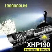 1000000 Lm Xhp190 Powerful Led Flashlight 18650 Xhp90 Led Usb Rechargeable Flashlight Hand Lamp XHP50A1
