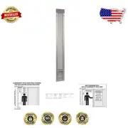Durable Adjustable Aluminum Pet Door with Lock-Out Slide Closure - No Assembly