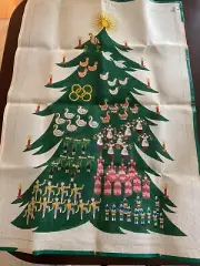 Vintage hand painted needlepoint canvas. 12 Days of Christmas 39”x26”