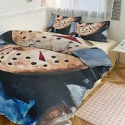 Bed Sheets g269 Jason Voorhees Print Bedding Set Pattern Duvet Cove Set 3 Pieces 1 Quilt Cover And 2 Pillowcases for Women Men Teens tq269 Bed Sheets
