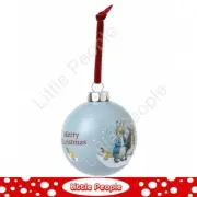 Beatrix Potter A29524 Peter and Benjamins Snowball Fight Christmas Bauble