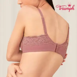 【Triumph 黛安芬】FLORALE清芬茉莉系列 全罩杯包覆透氣罩杯U型美背 D-E罩杯內衣(裸粉色)