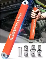 Offset Extension Wrench Impact - Tight Reach Wrench Set with Universal Square Dr