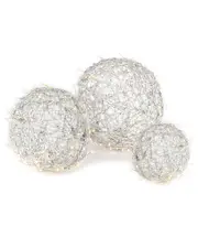 Everlasting Glow Set of 3 Assorted Vine Balls With Super Bright White LED Lights